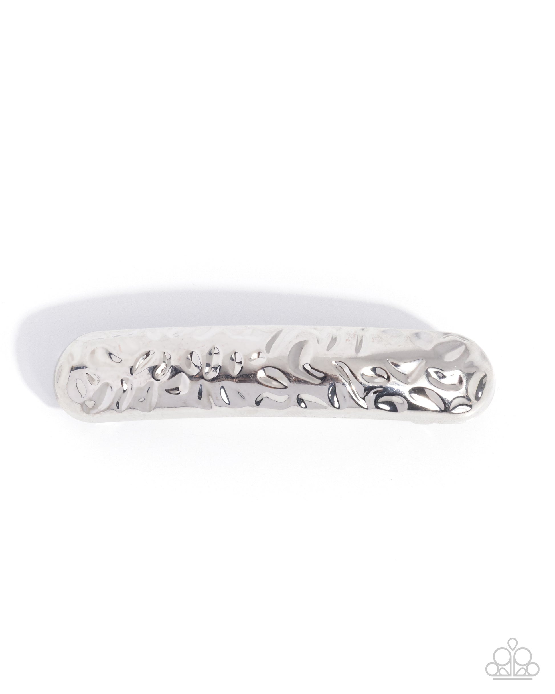 Embossed Ease - silver - Paparazzi  hair clip