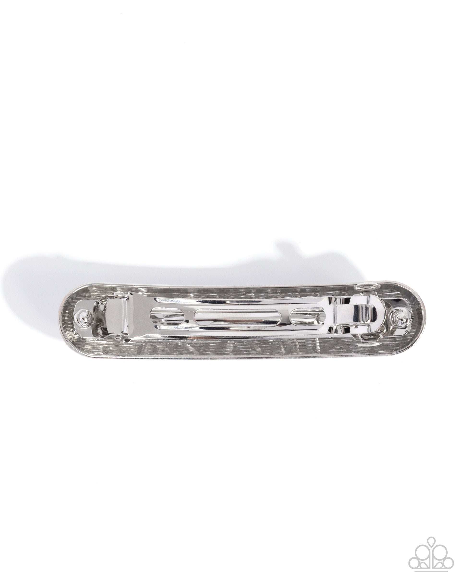 Embossed Ease - silver - Paparazzi  hair clip