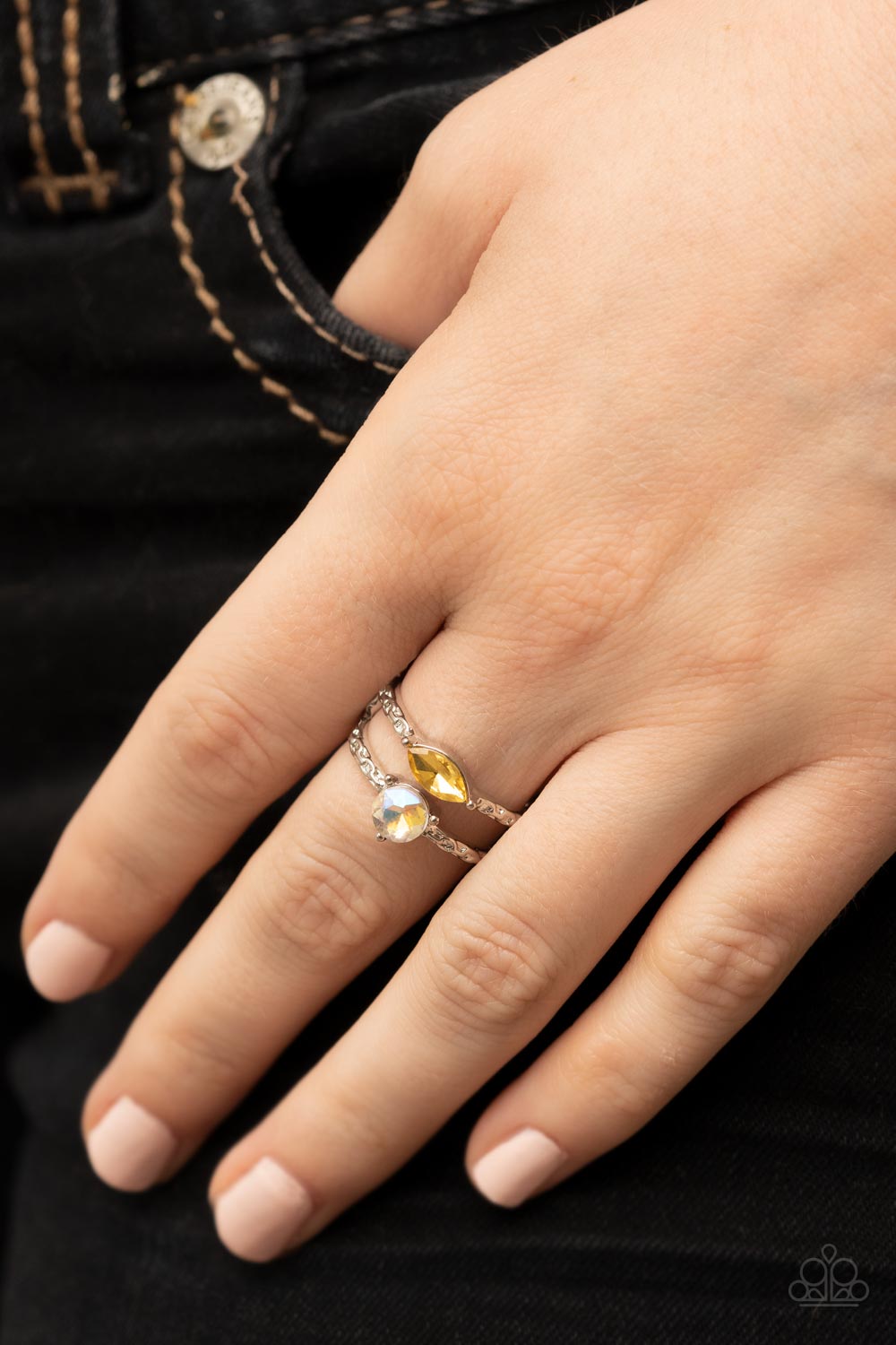 Embraceable Elegance - yellow - Paparazzi ring