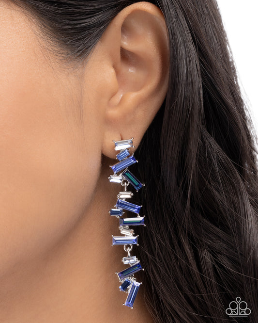 Emerald Empire - blue - Paparazzi earrings