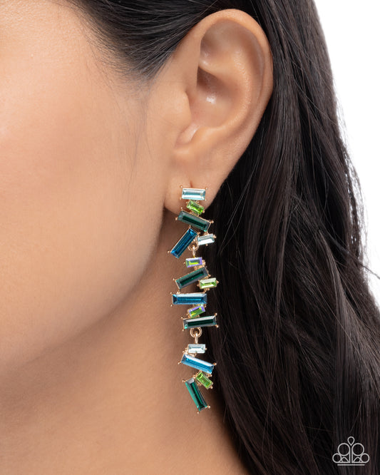 Emerald Empire - green - Paparazzi earrings
