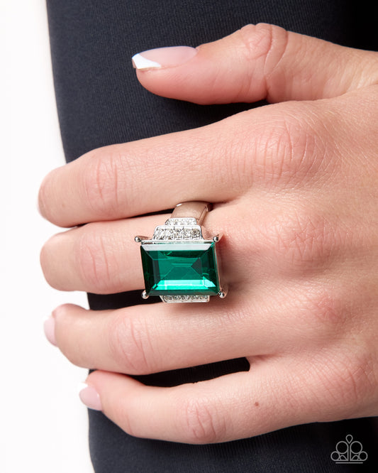 Emerald Engagement - green - Paparazzi ring