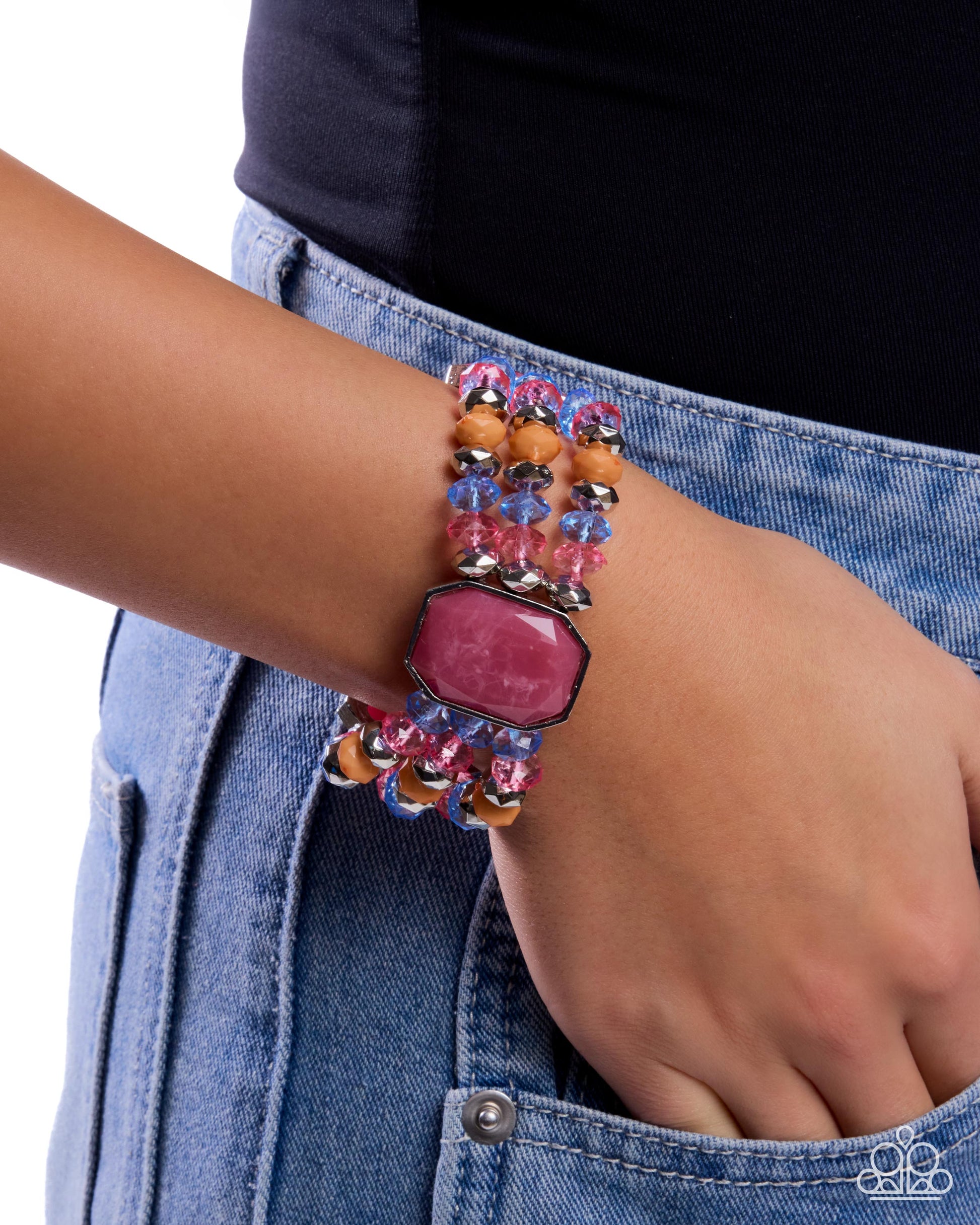 Emerald Enigma - pink - Paparazzi bracelet