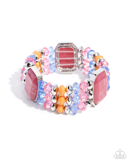 Emerald Enigma - pink - Paparazzi bracelet