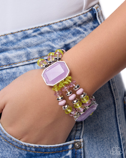 Emerald Enigma - purple - Paparazzi bracelet