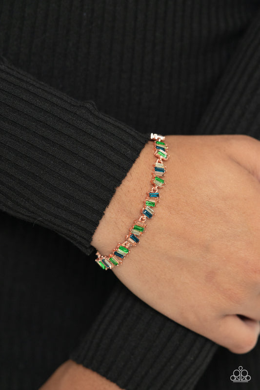 Emerald Ensemble - copper - Paparazzi bracelet
