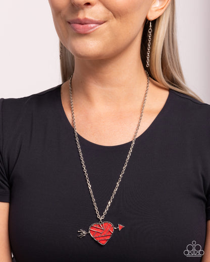Emotional Edge - red - Paparazzi necklace