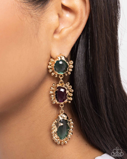 Emotional Elegance - green - Paparazzi earrings