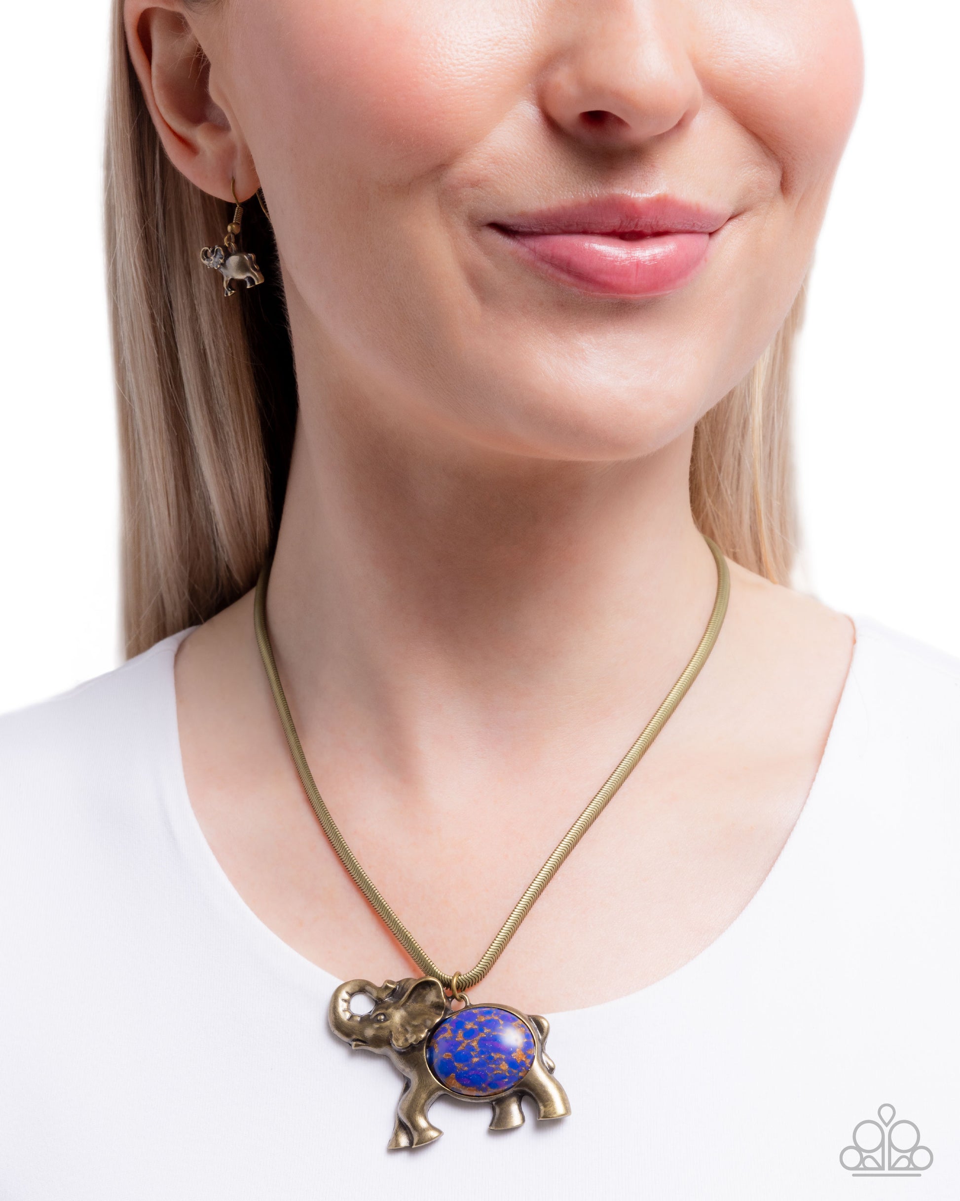 Empathetic Elephant-purple - Paparazzi necklace 