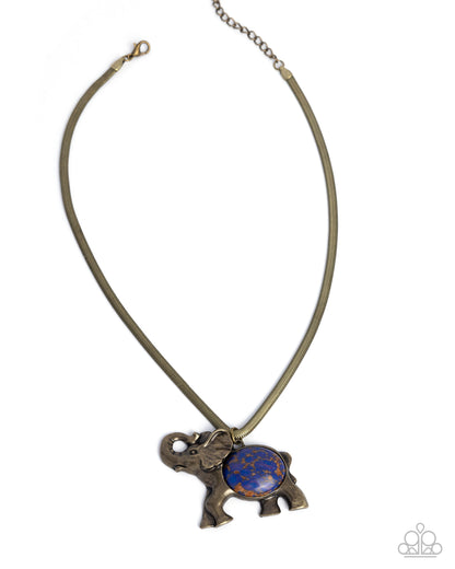 Empathetic Elephant-purple - Paparazzi necklace 