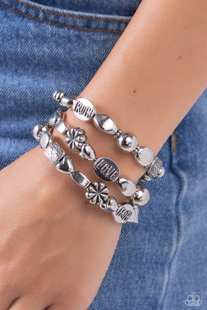 Enchanting Emotion - silver - Paparazzi bracelet