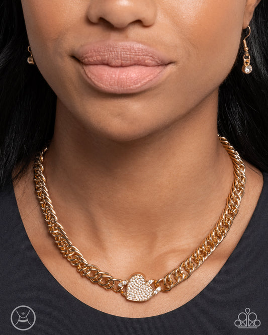Endearing Edge - gold - Paparazzi necklace