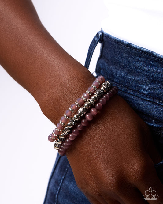 Endearing Expedition - purple - Paparazzi bracelet