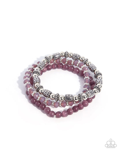 Endearing Expedition - purple - Paparazzi bracelet