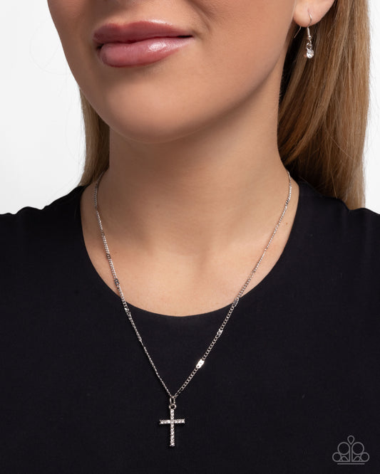 Endless Faith -  white - Paparazzi necklace