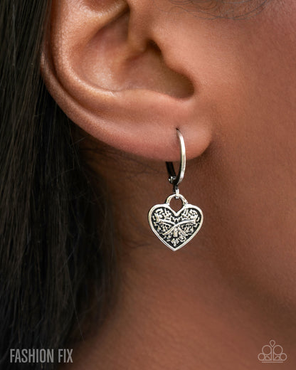 Enduring Effort - silver - Paparazzi earrings
