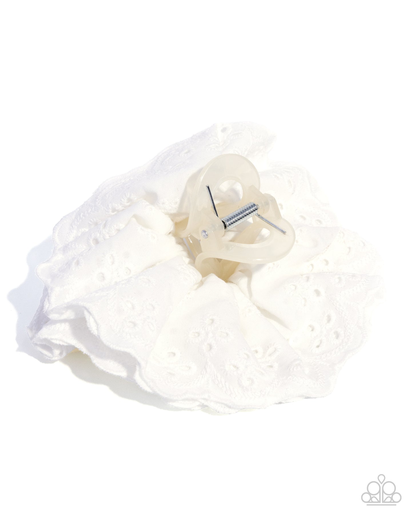 Energetic Eyelets - white - Paparazzi hair clip