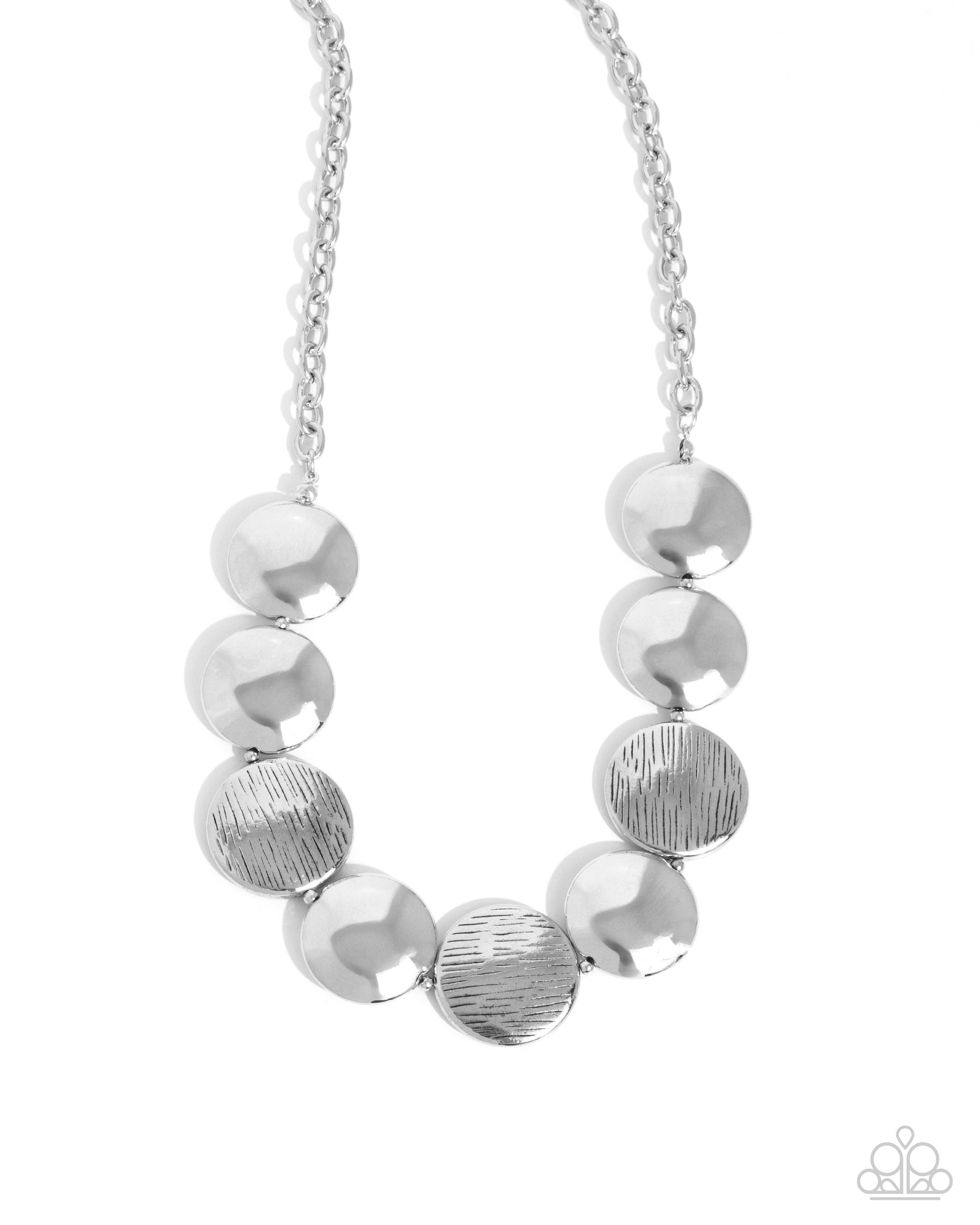 Engraved Energy - silver - Paparazzi necklace