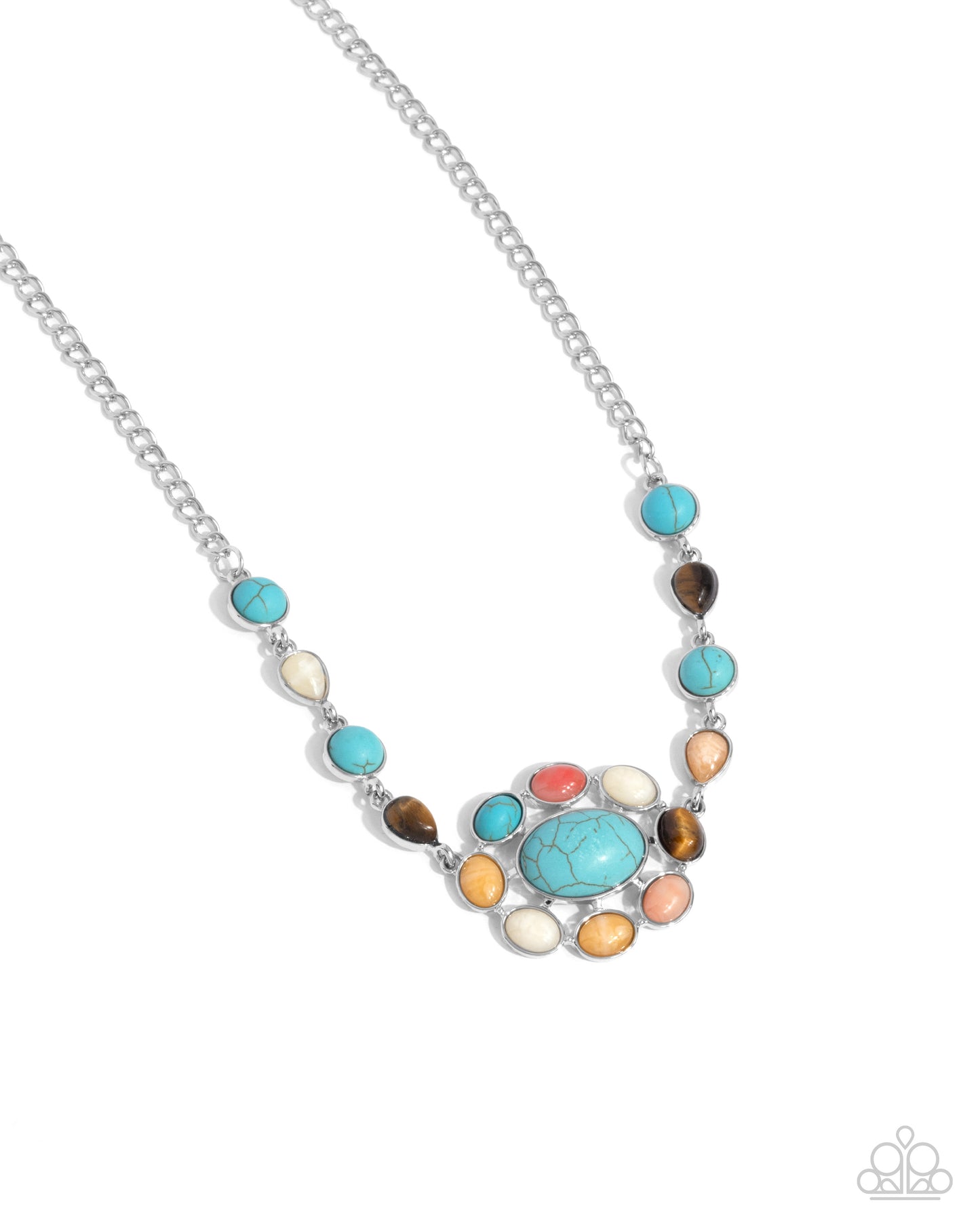 Enigmatic Ease - blue - Paparazzi necklace
