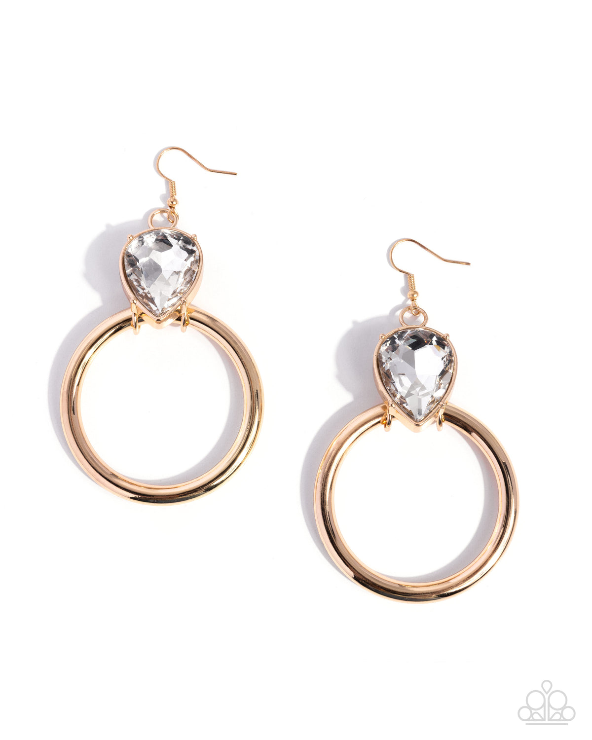Enjoyable Elegance - white - Paparazzi earrings