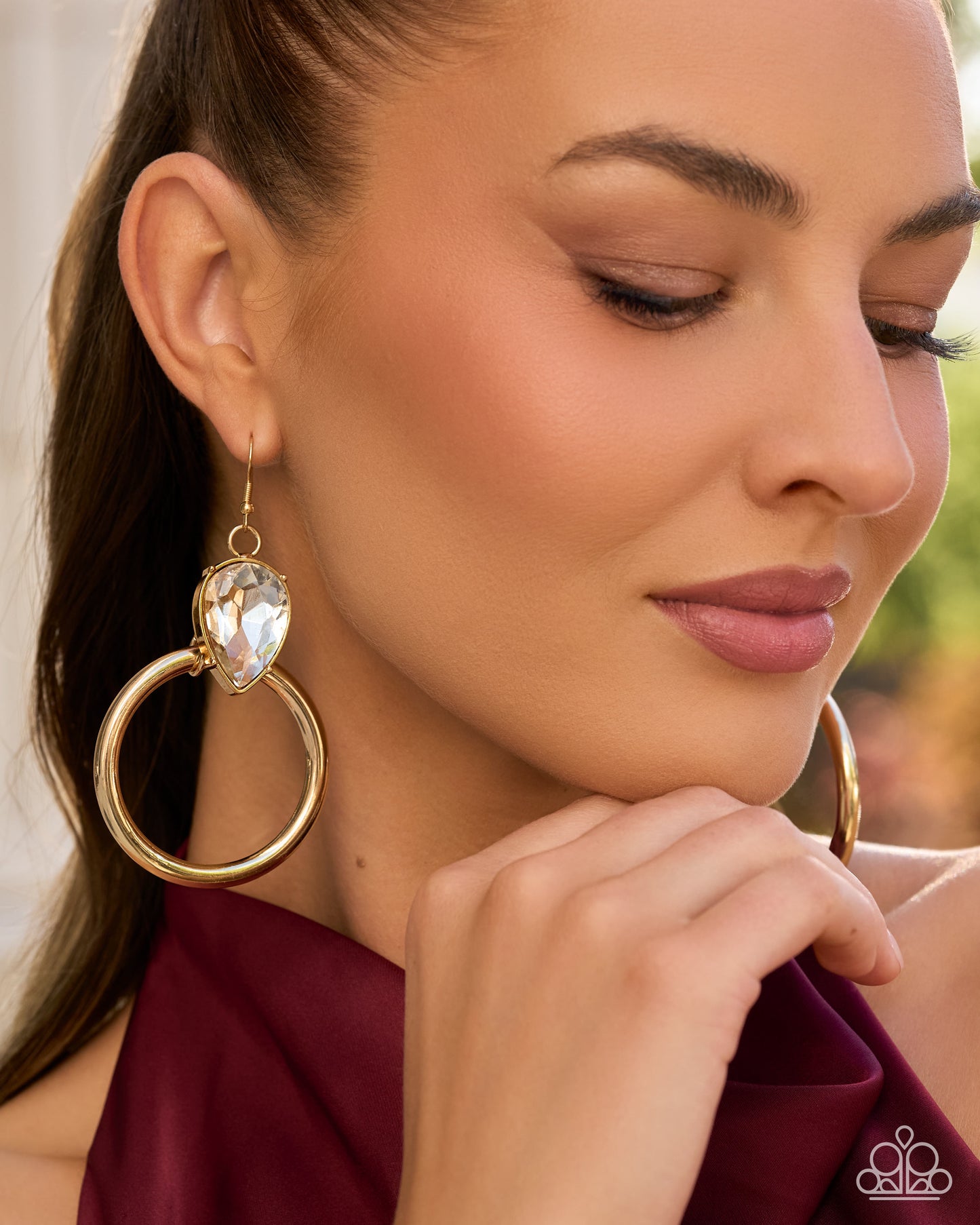 Enjoyable Elegance - white - Paparazzi earrings