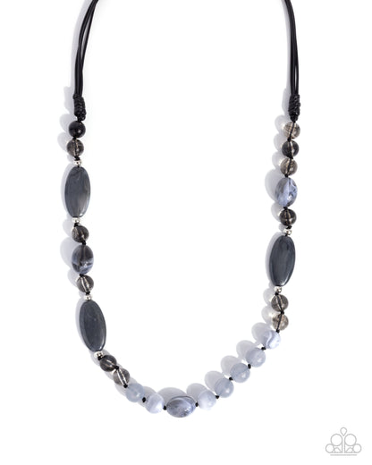 Entrancing Ease - black - Paparazzi necklace