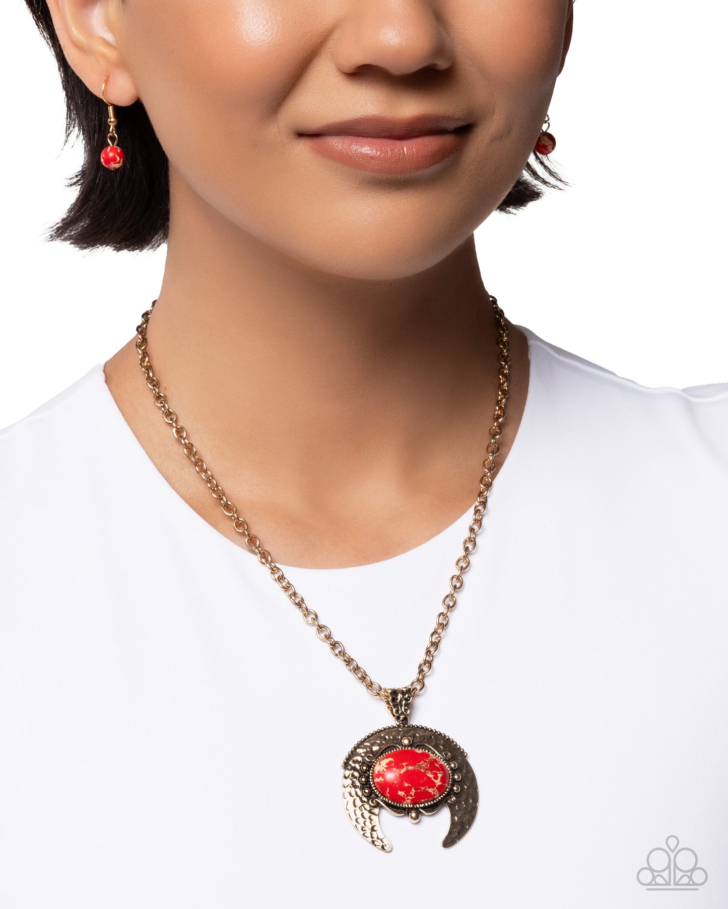 Ephemeral Element - red - Paparazzi necklace