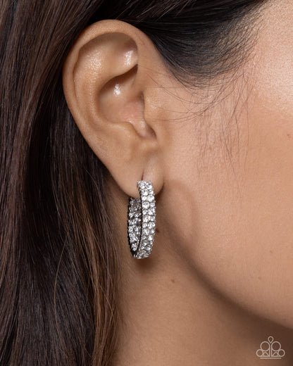 Established Elaboration - white - Paparazzi earrings
