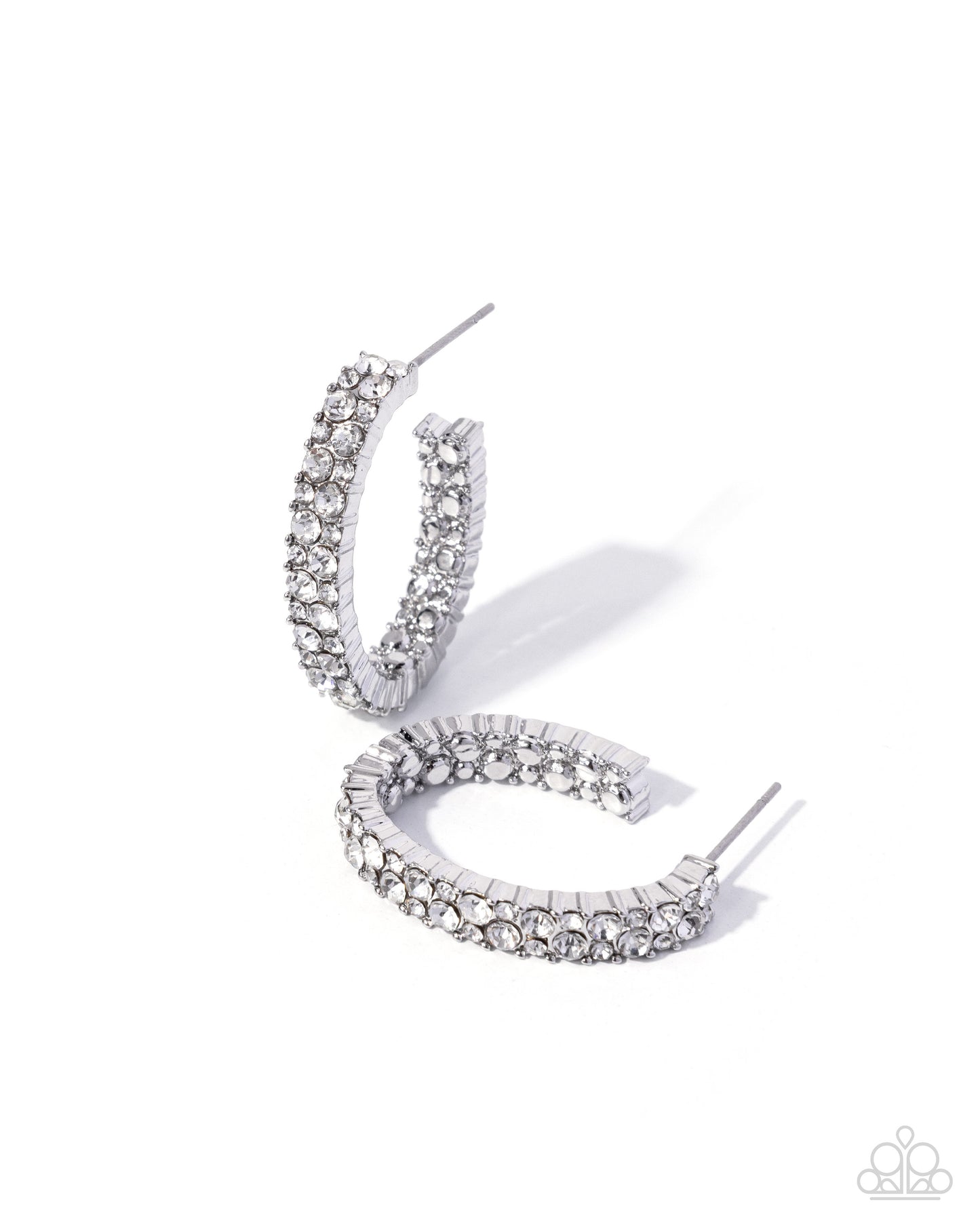 Established Elaboration - white - Paparazzi earrings