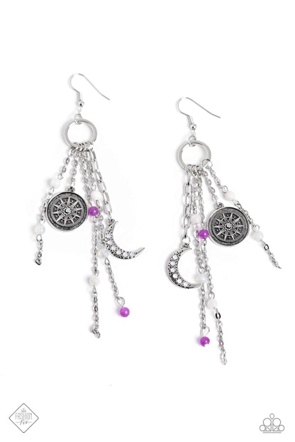 Esteemed Explorer - purple - Paparazzi earrings