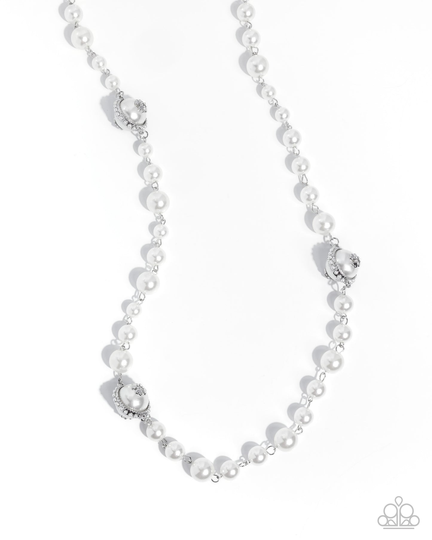 Eternal Ease - white - Paparazzi necklace