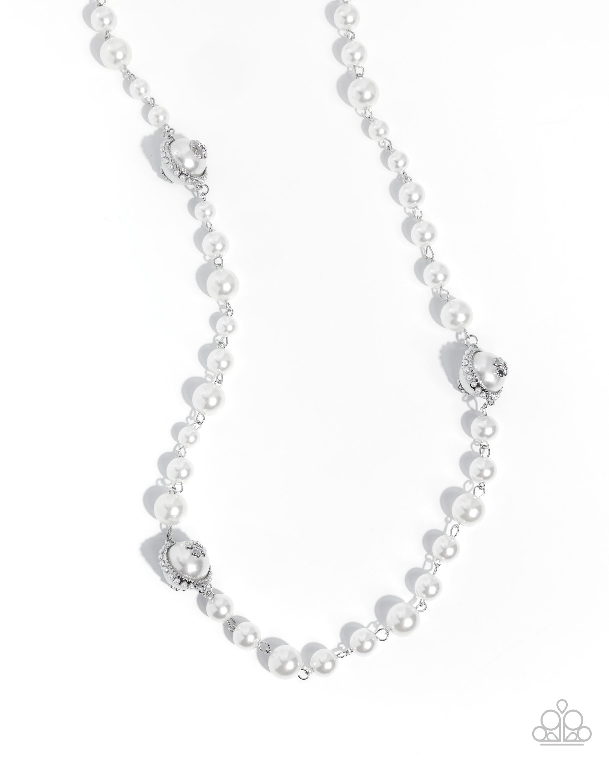 Eternal Ease - white - Paparazzi necklace