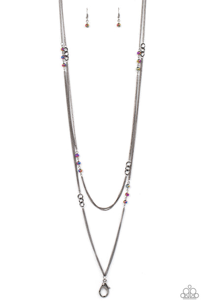 Ethereal Expectations - multi (oil spill) - Paparazzi LANYARD necklace