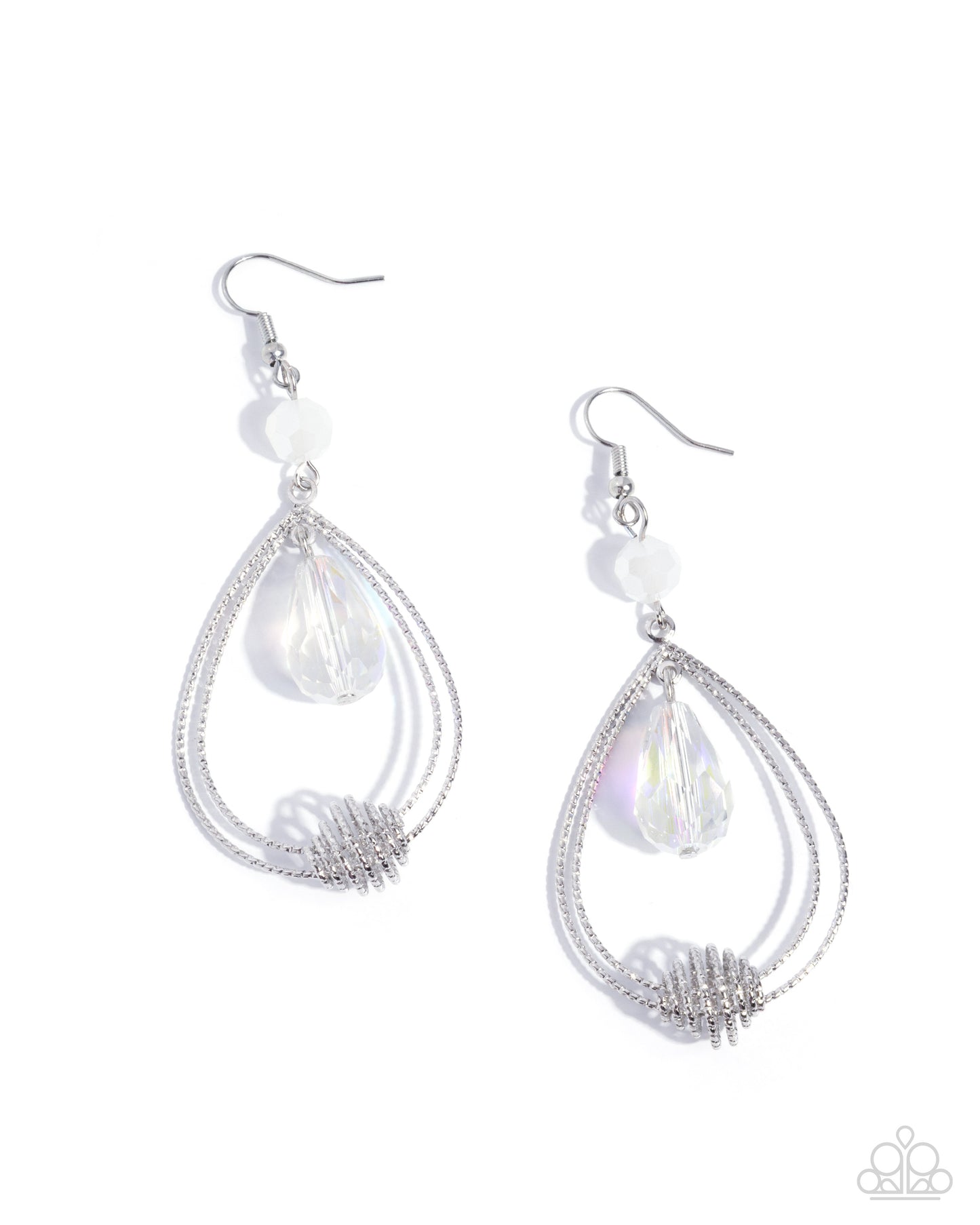 Even Elegance - white - Paparazzi earrings