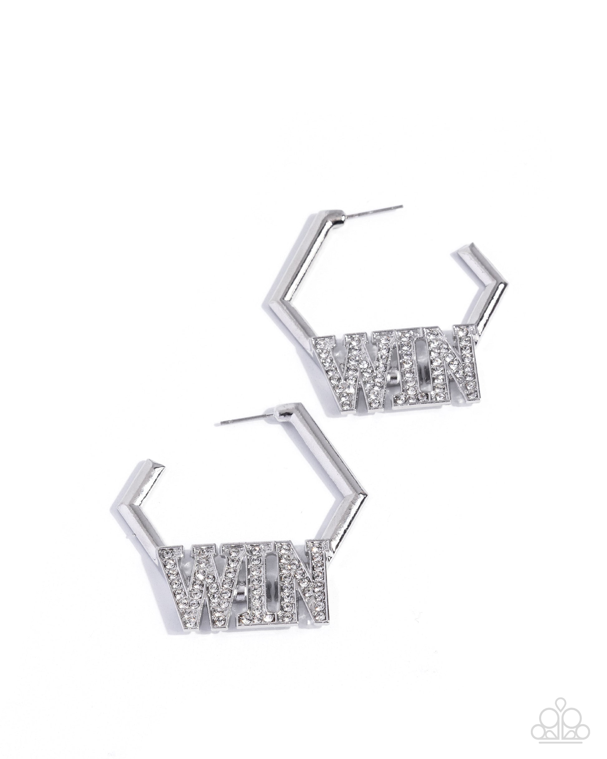 Everything to Win - white - Paparazzi earrings