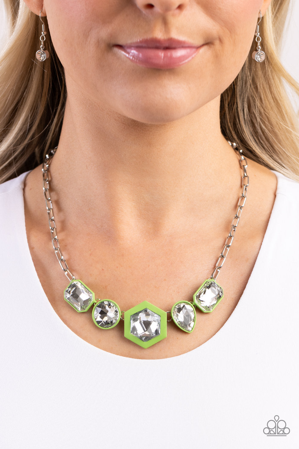 Evolving Elegance Green Paparazzi Necklace Jewelryblingthing 1654