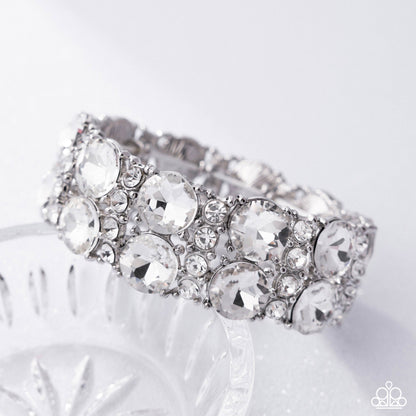 Exact Elegance - white - Paparazzi bracelet