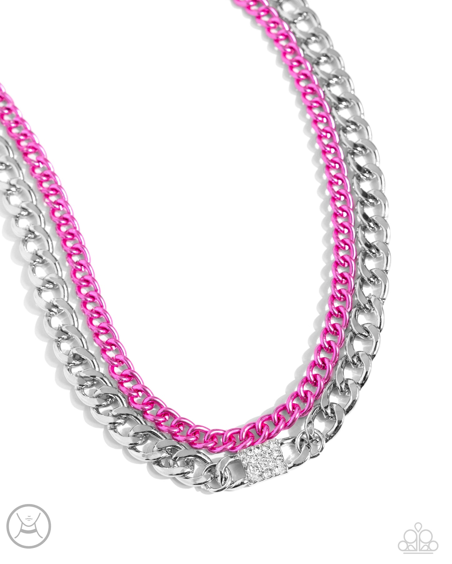 Exaggerated Effort - pink - Paparazzi necklace