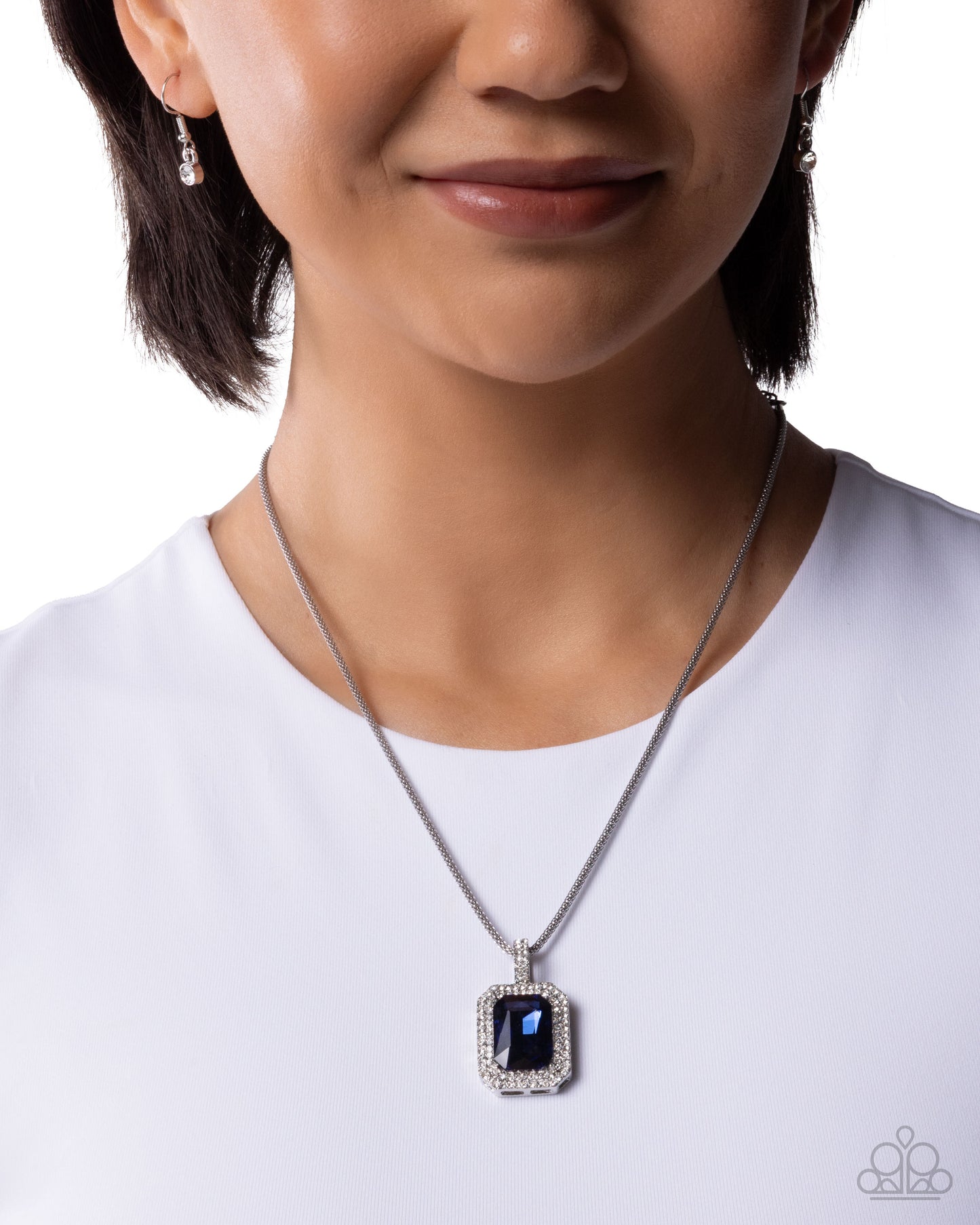 Exaggerated Emerald - blue - Paparazzi necklace