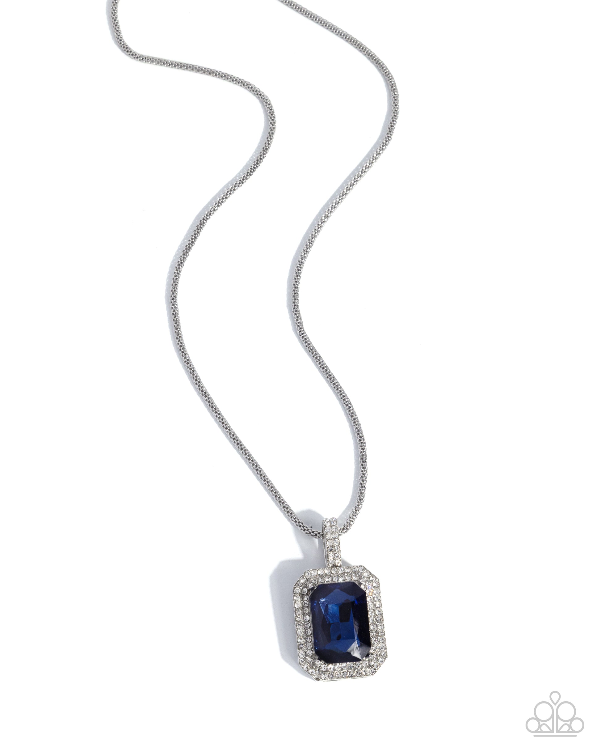 Exaggerated Emerald - blue - Paparazzi necklace