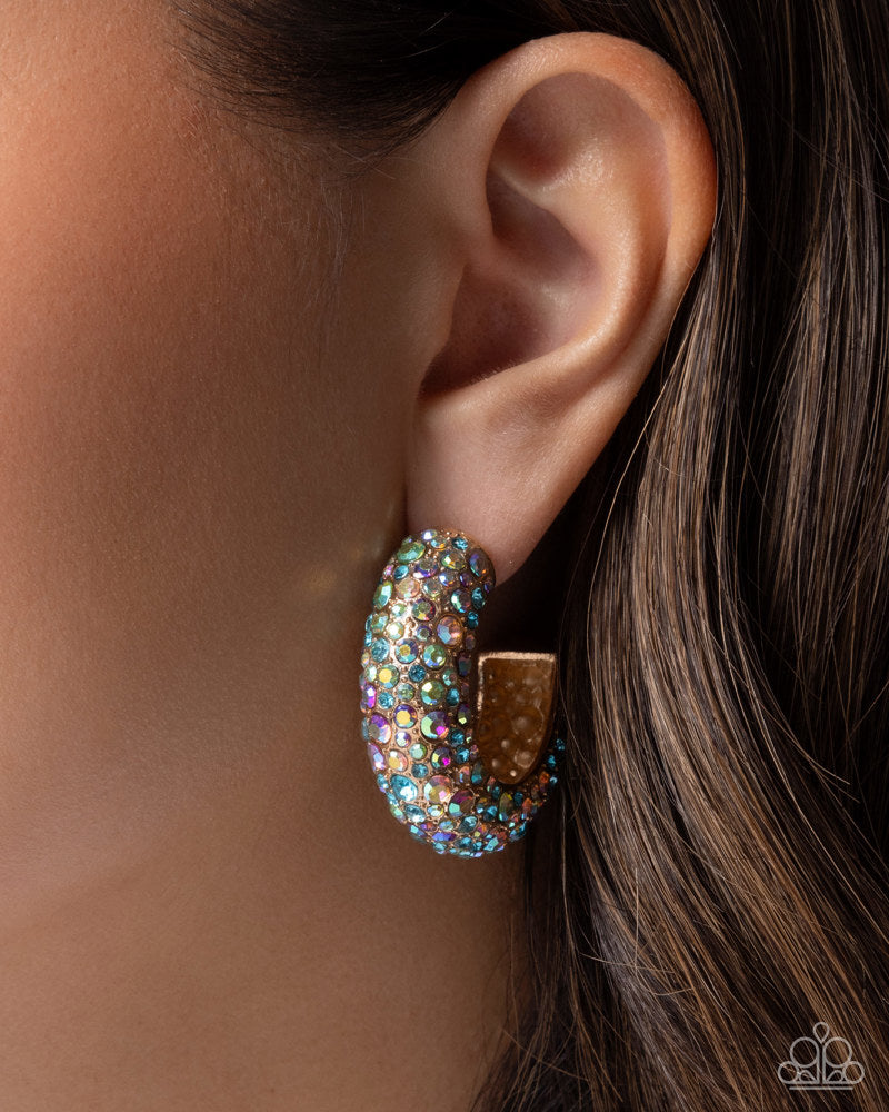 Exaggerated Enthusiasm - multi - Paparazzi earrings