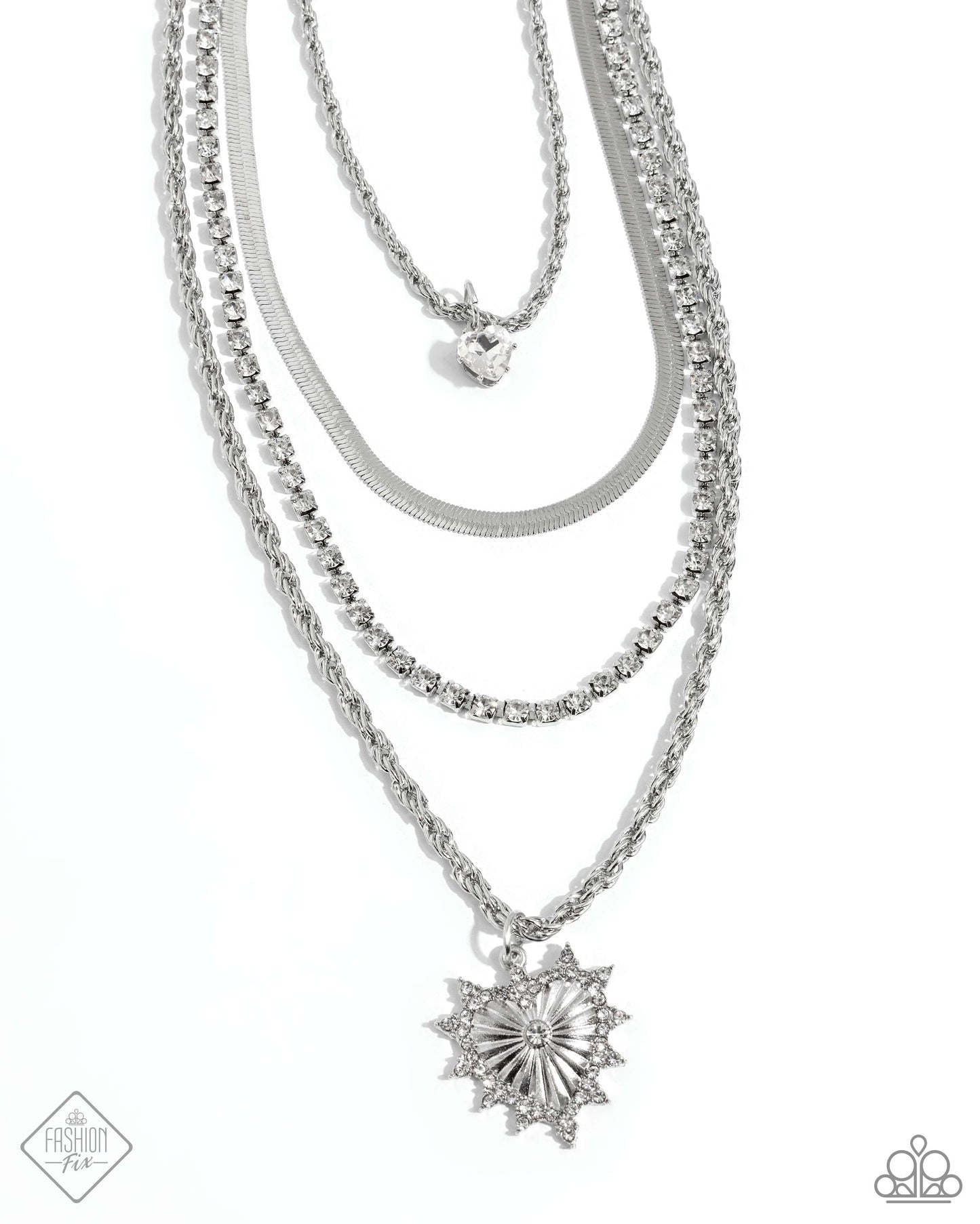 Excessive Embellishment - white - Paparazzi necklace