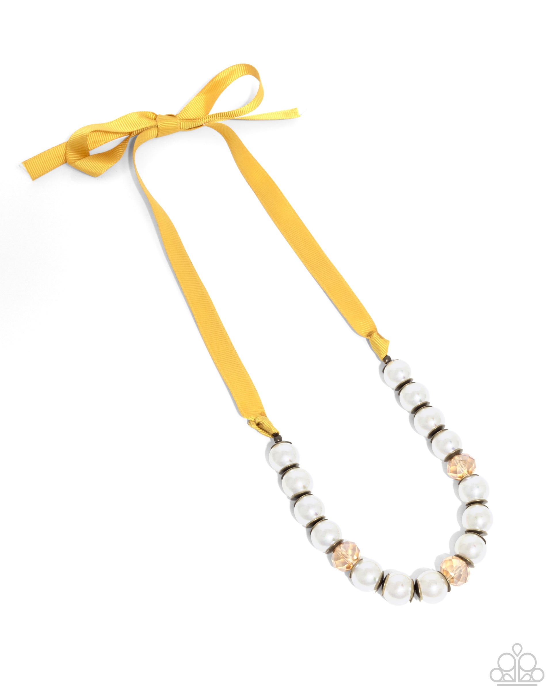 Exclusive Ease - yellow - Paparazzi necklace