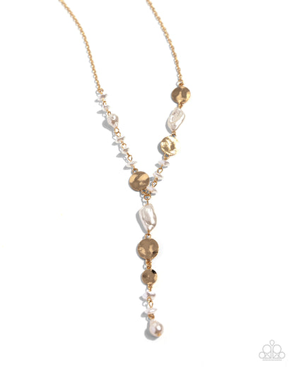 Executive Expression - gold - Paparazzi necklace