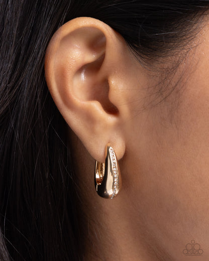 Executive Mansion - gold - Paparazzi earrings