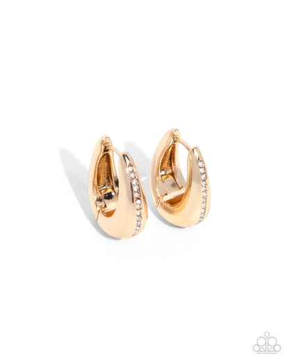 Executive Mansion - gold - Paparazzi earrings