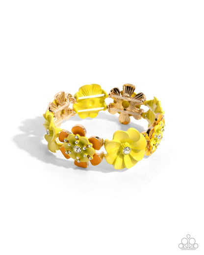 Exhilarating Botany - yellow - Paparazzi complete set