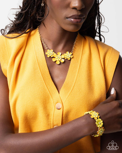 Exhilarating Botany - yellow - Paparazzi complete set