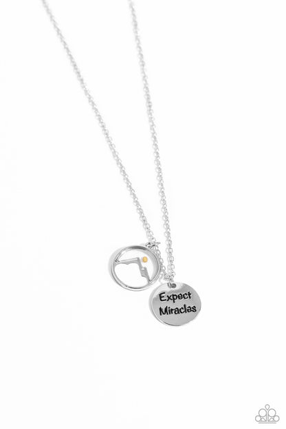 Expect Miracles - white - Paparazzi necklace