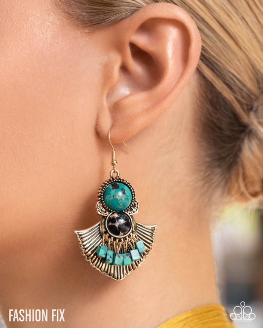 Expecting Adventure - green - Paparazzi earrings